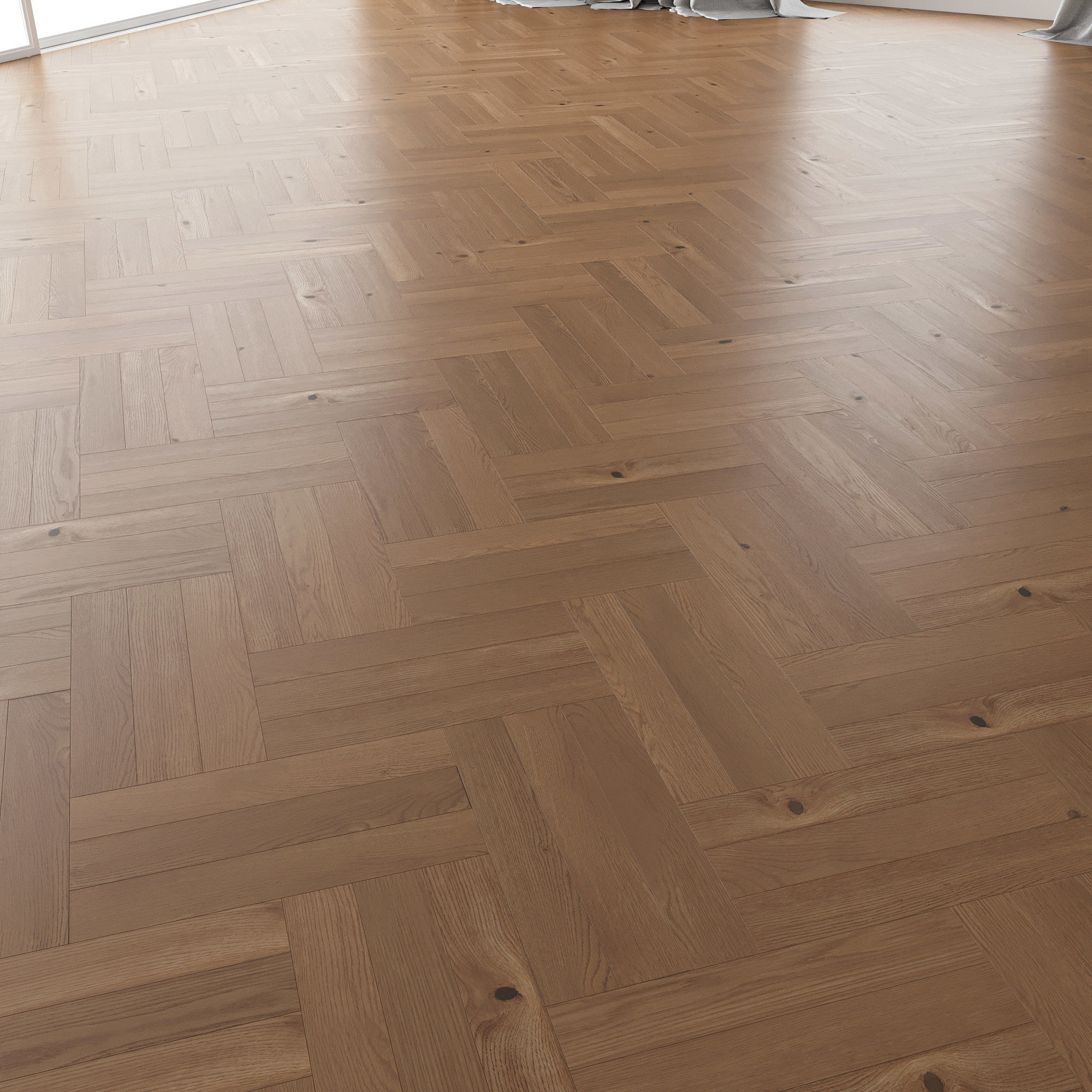 Parquet Oak Nut Brushed set 2 3D model_3