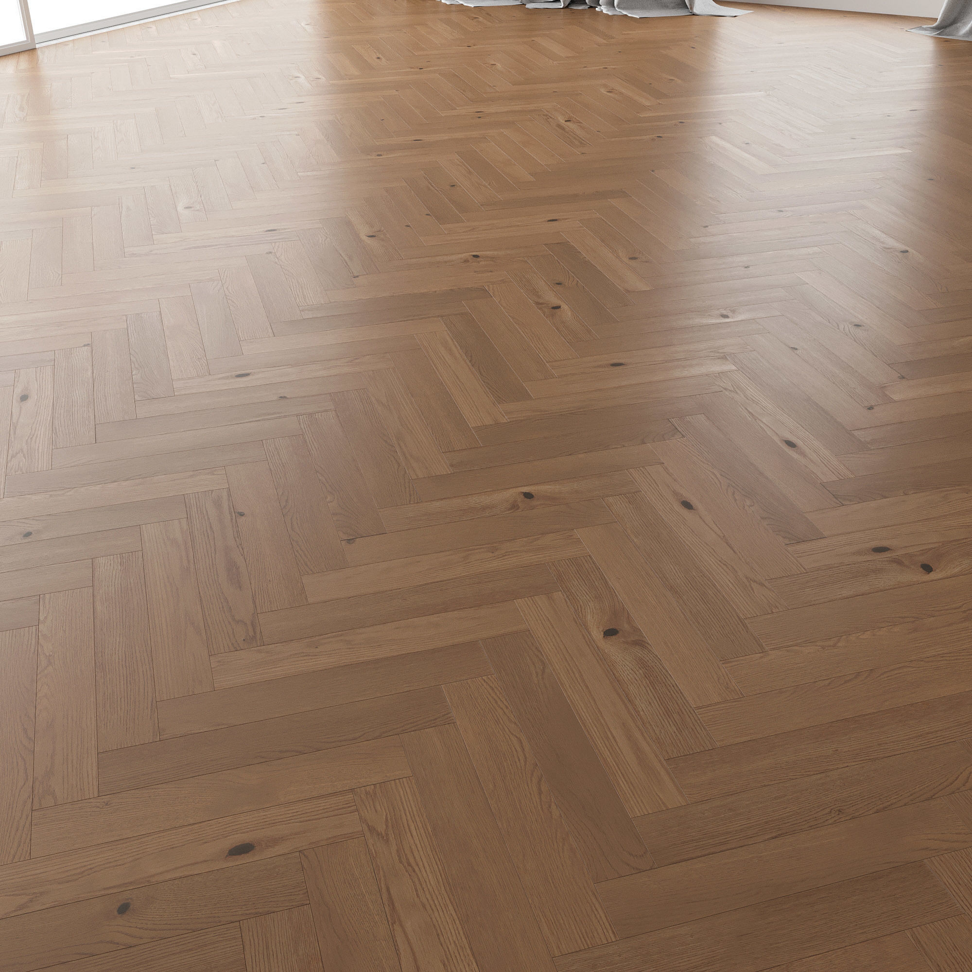 Parquet Oak Nut Brushed set 2 3D model_1