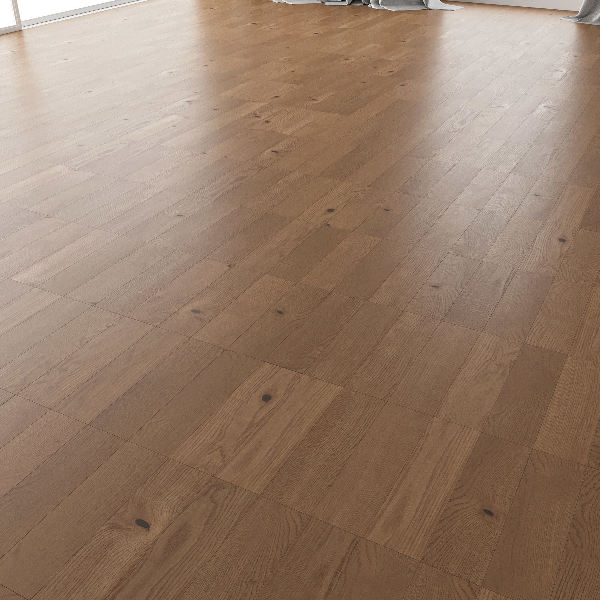 Parquet Oak Nut Brushed set 3 3D model_1