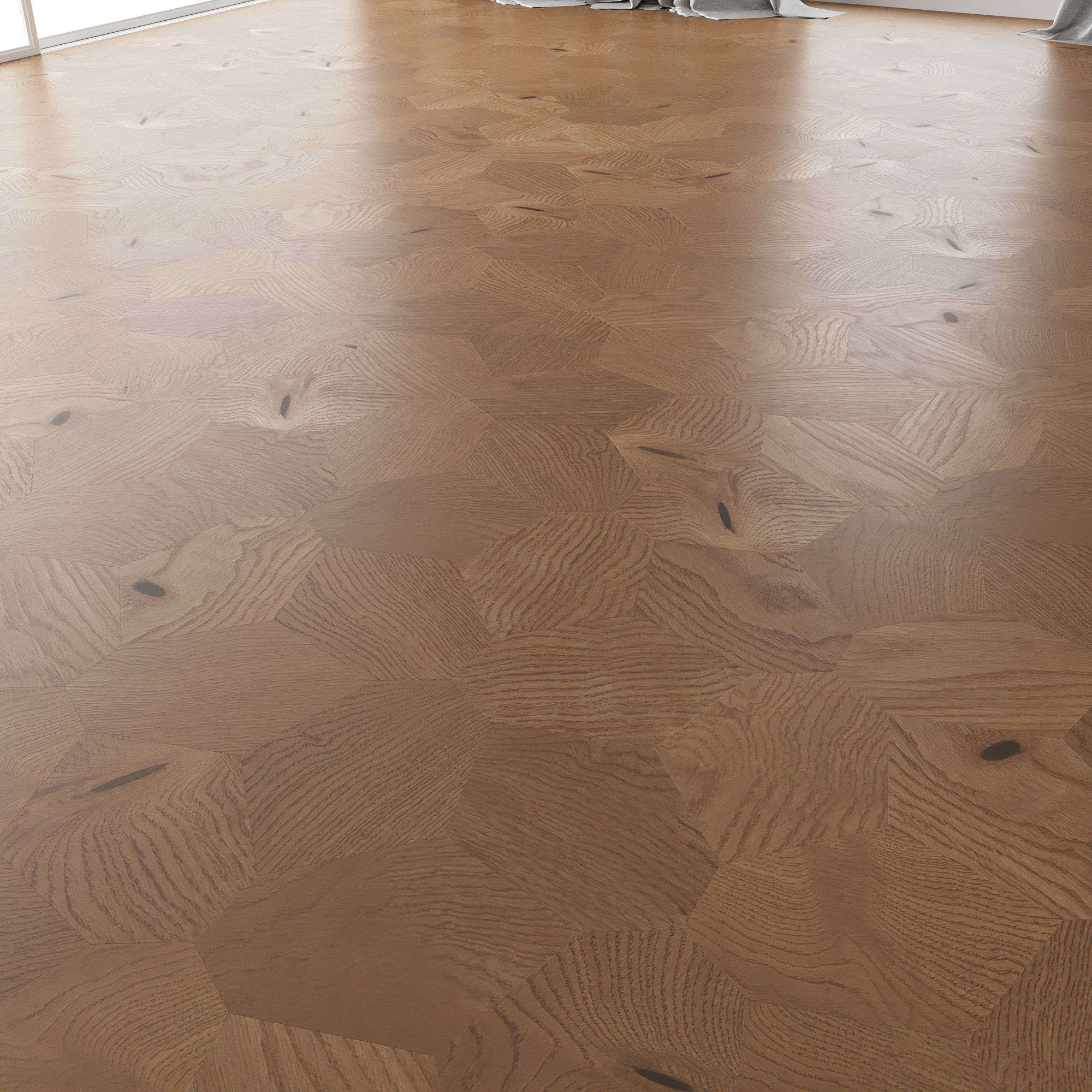 Parquet Oak Nut Brushed set 7 3D model_3