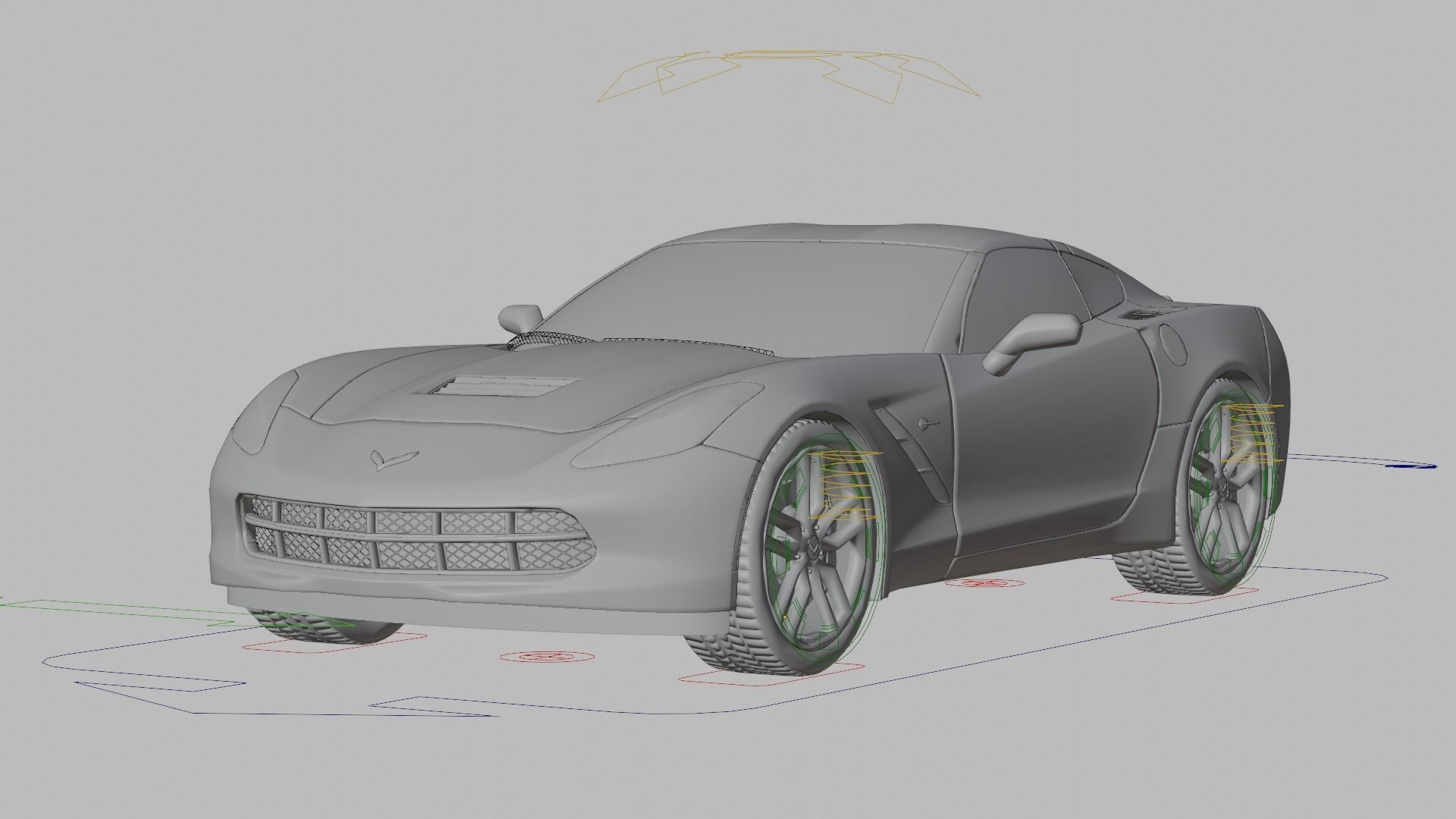 Chevrolet Stingray Corvette 3D model_11