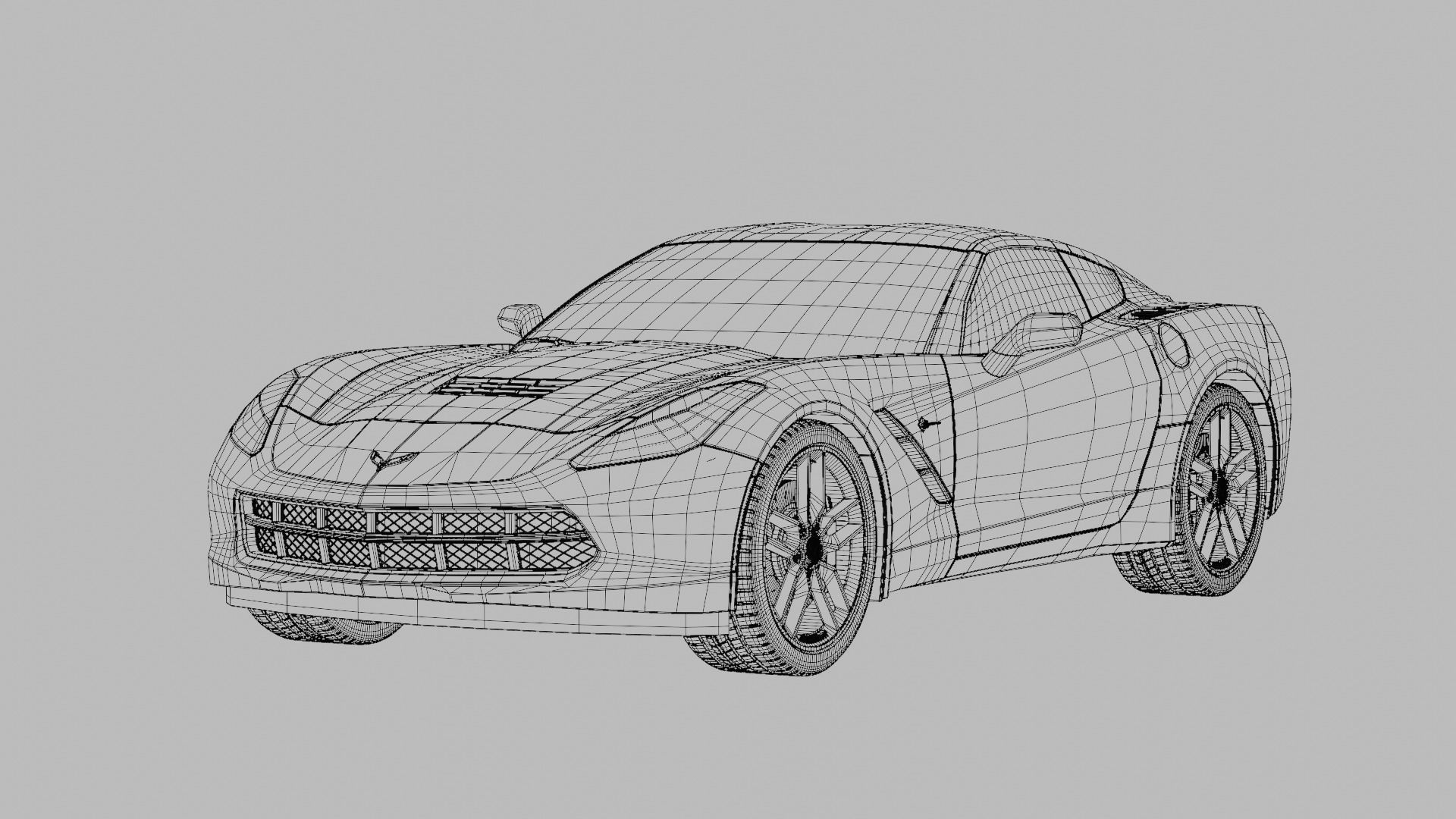 Chevrolet Stingray Corvette 3D model_10