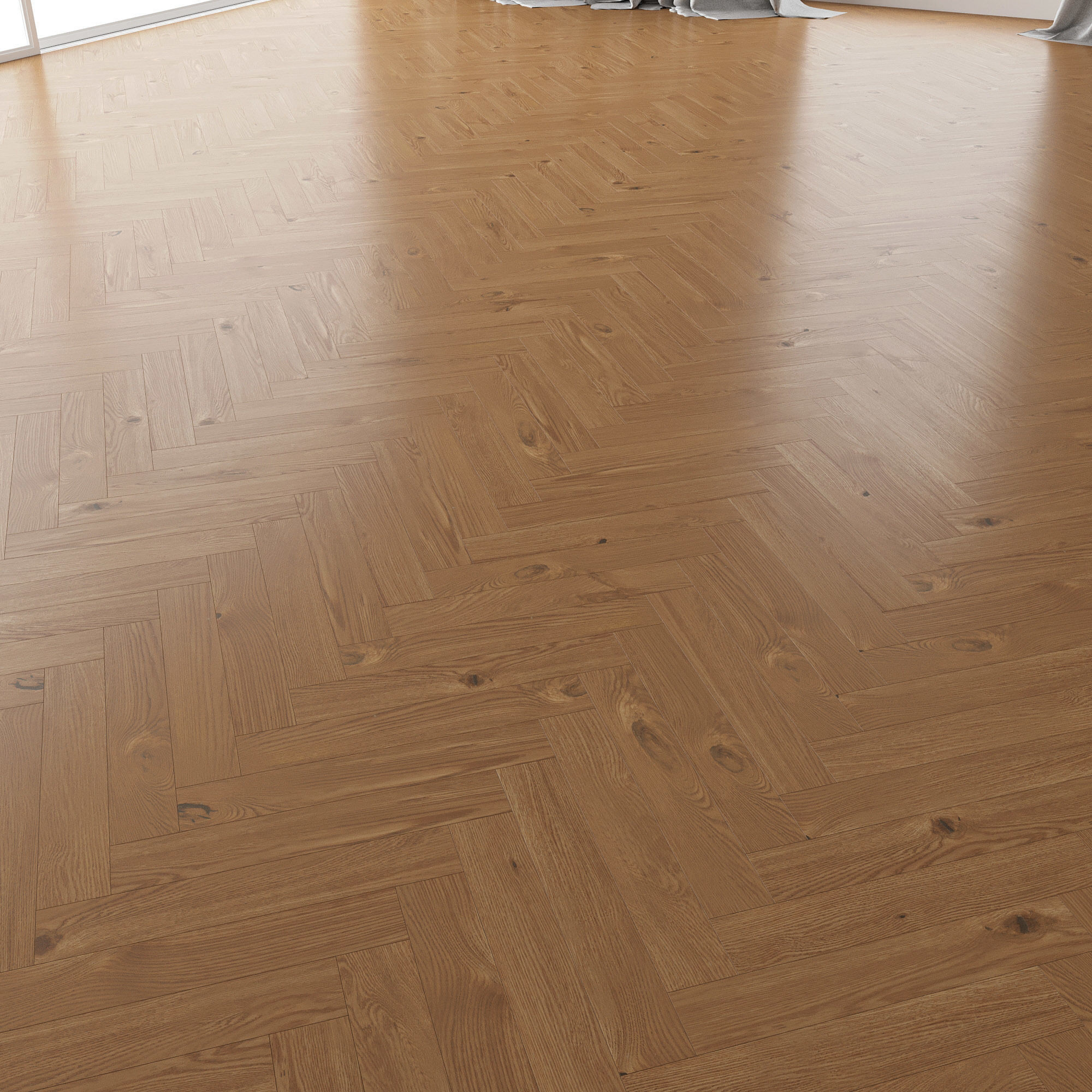 Parquet Oak Nut WWL set 2 3D model_1