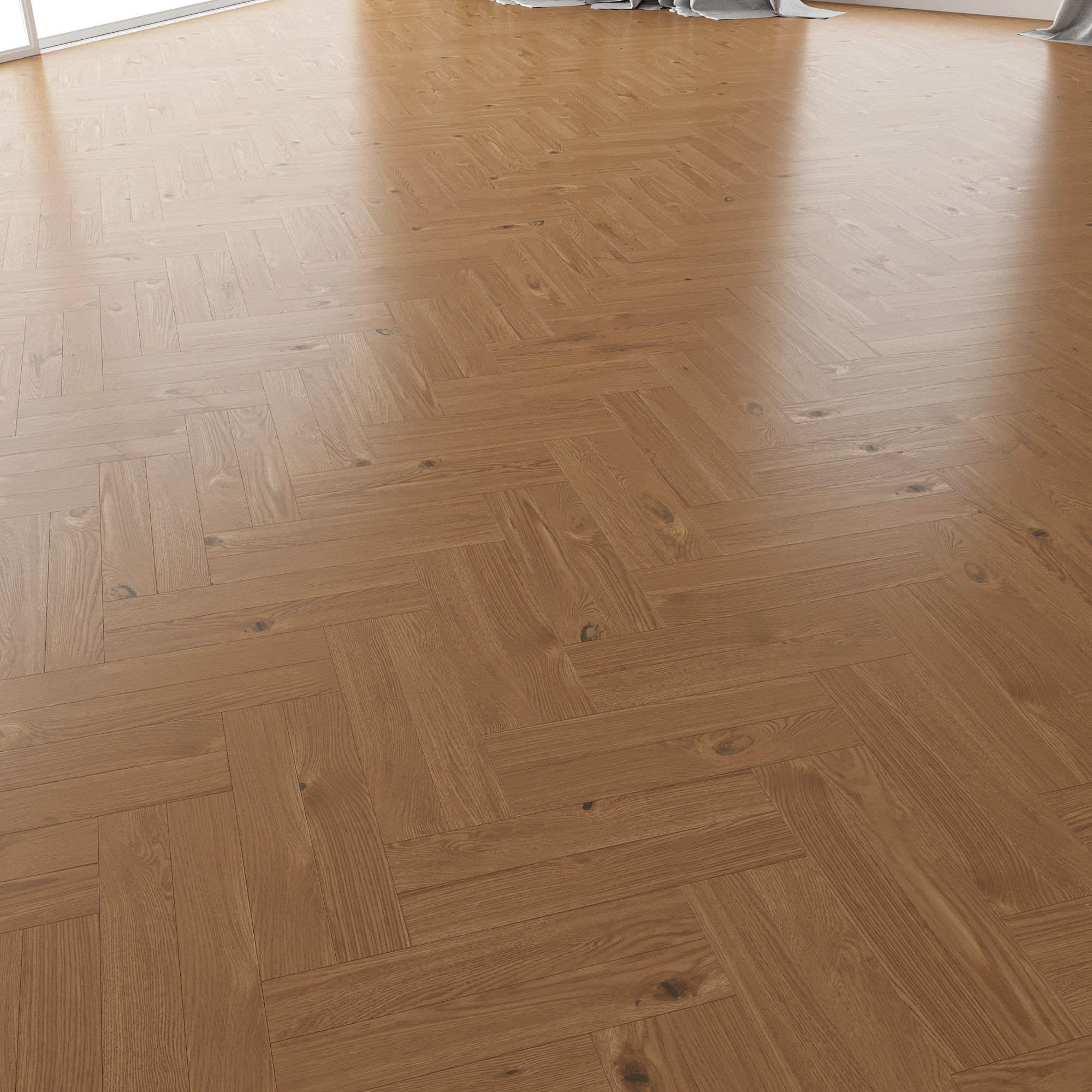 Parquet Oak Nut WWL set 2 3D model_2