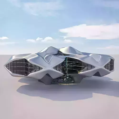 Futuristic building 14 3D model