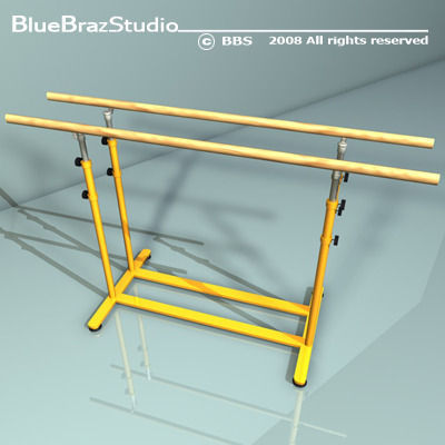 parallel bars 01 3D model_1
