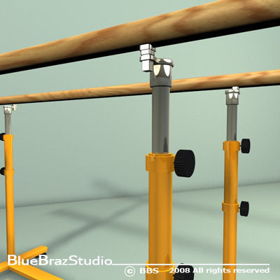 parallel bars 01 3D model_2