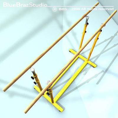 parallel bars 01 3D model_4