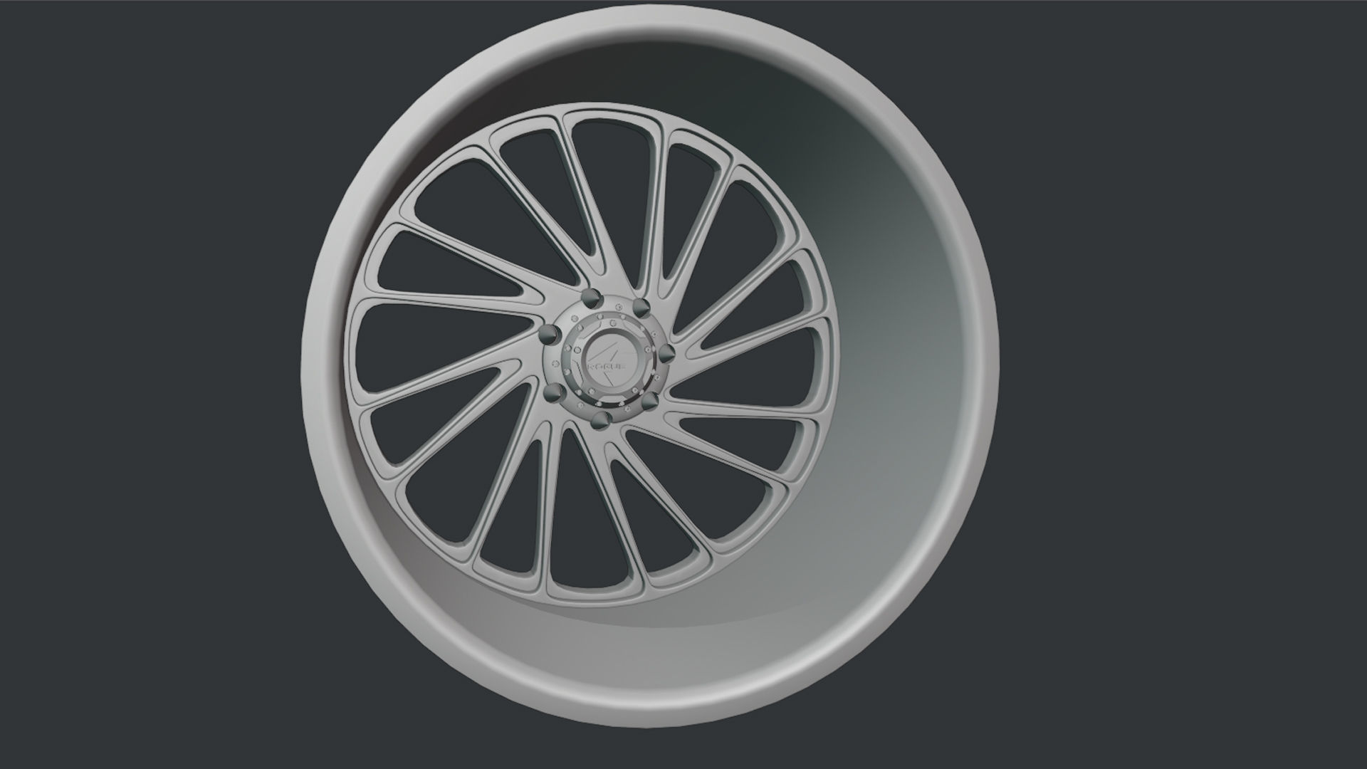 Rogue Forged R23 Ronin wheel 3D print model_2