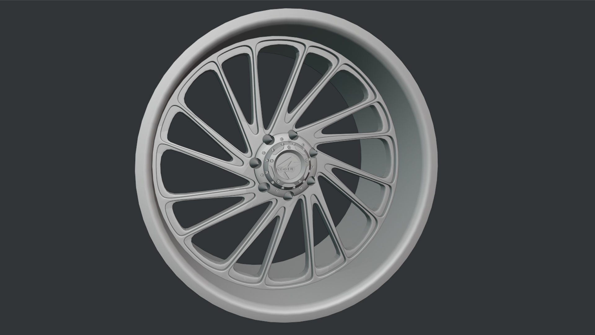 Rogue Forged R23 Ronin wheel 3D print model_3