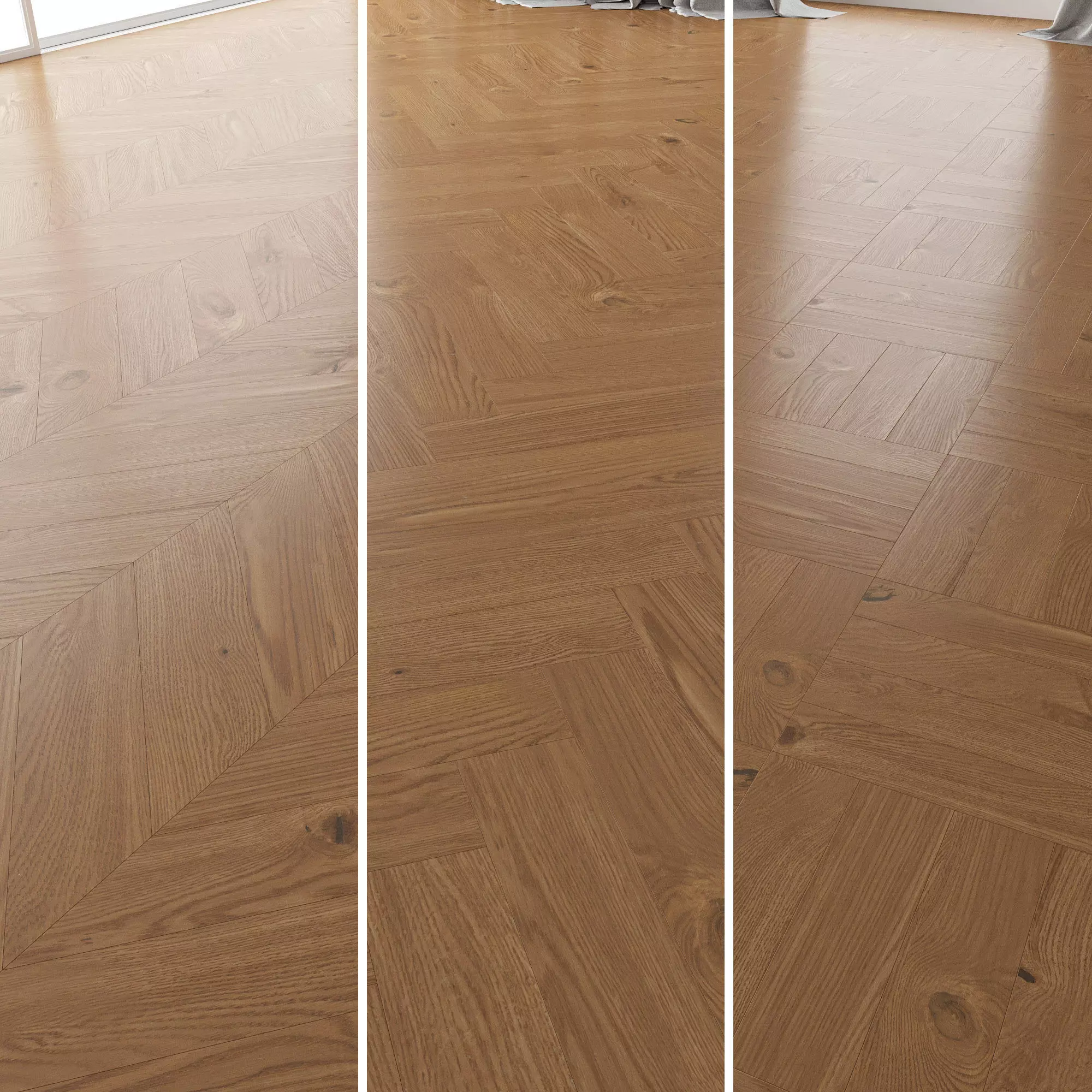 Parquet Oak Nut WWL set 4 3D model_0