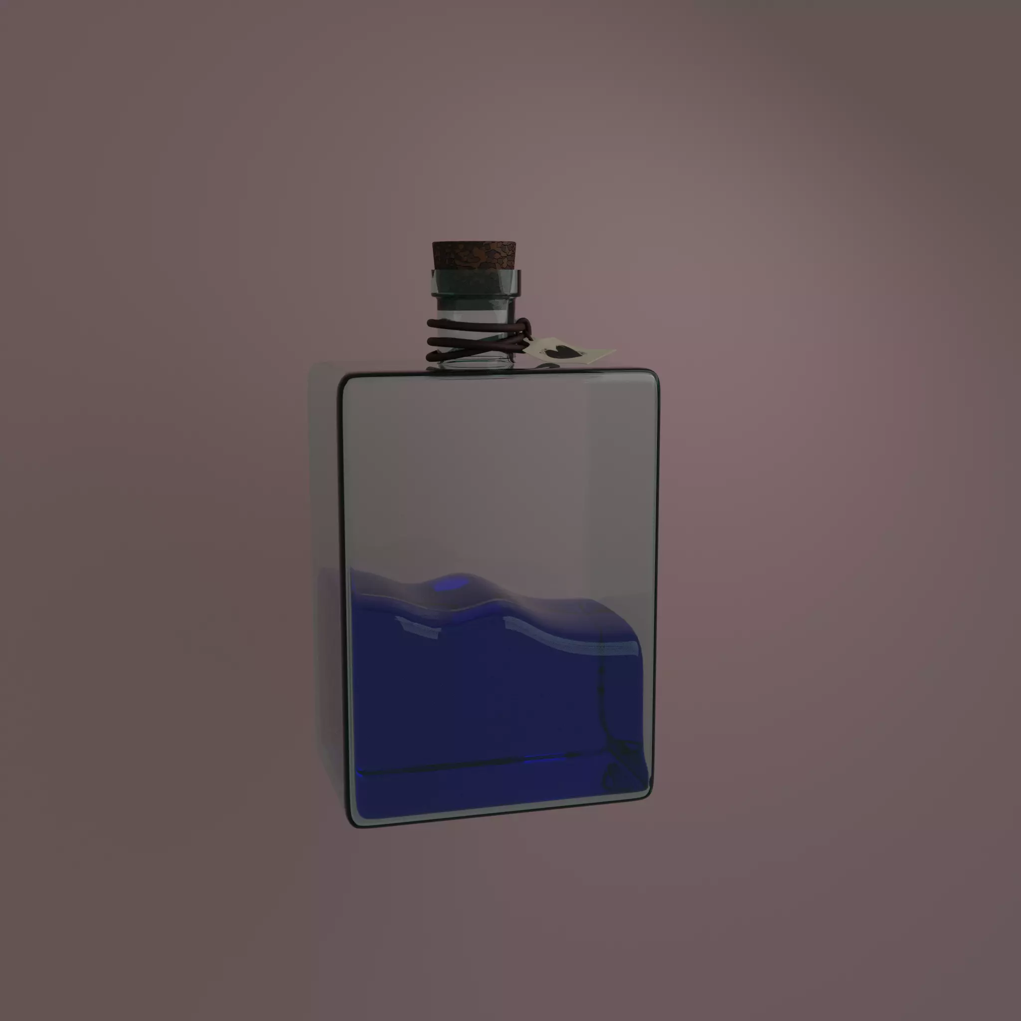 3d Model Rectangle Potion Bottle 3D model_0