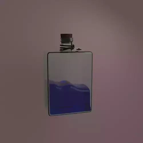 3d Model Rectangle Potion Bottle