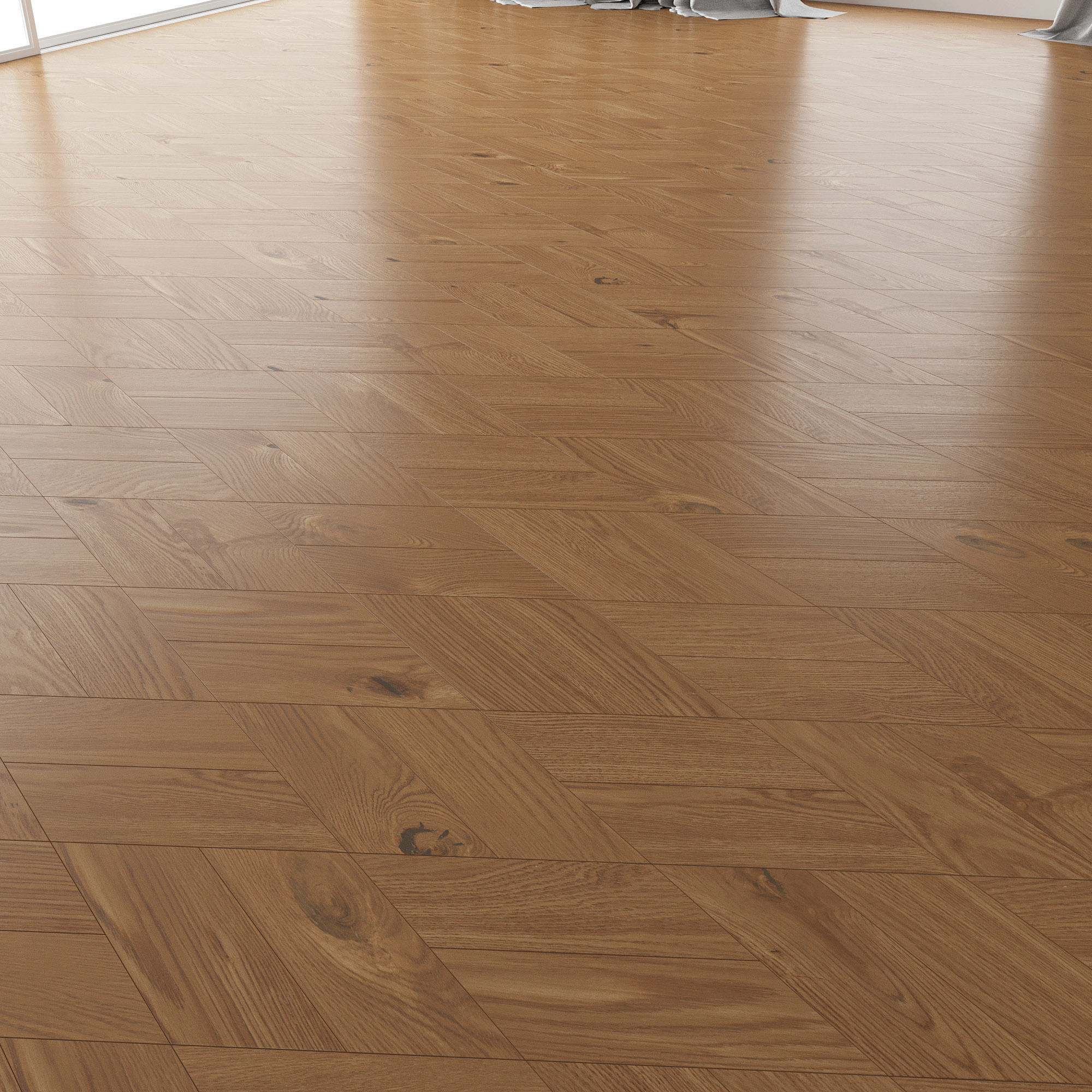 Parquet Oak Nut WWL set 5 3D model_2