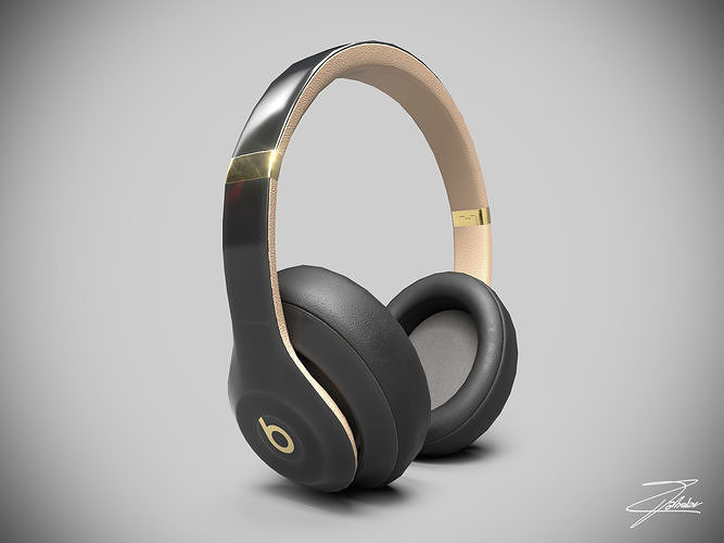 Beat headphones Low-poly 3D model