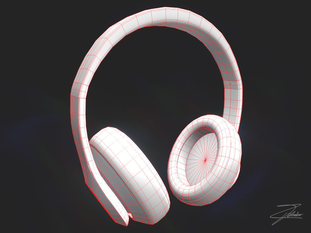 Beat headphones Low-poly 3D model_13