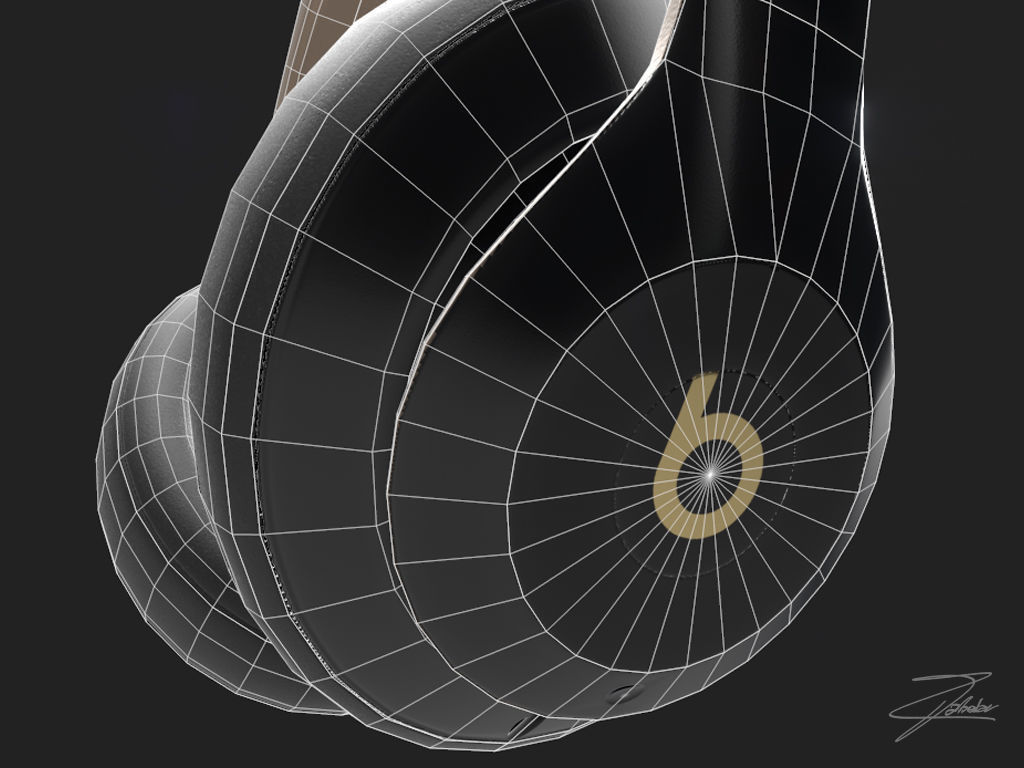 Beat headphones Low-poly 3D model_10