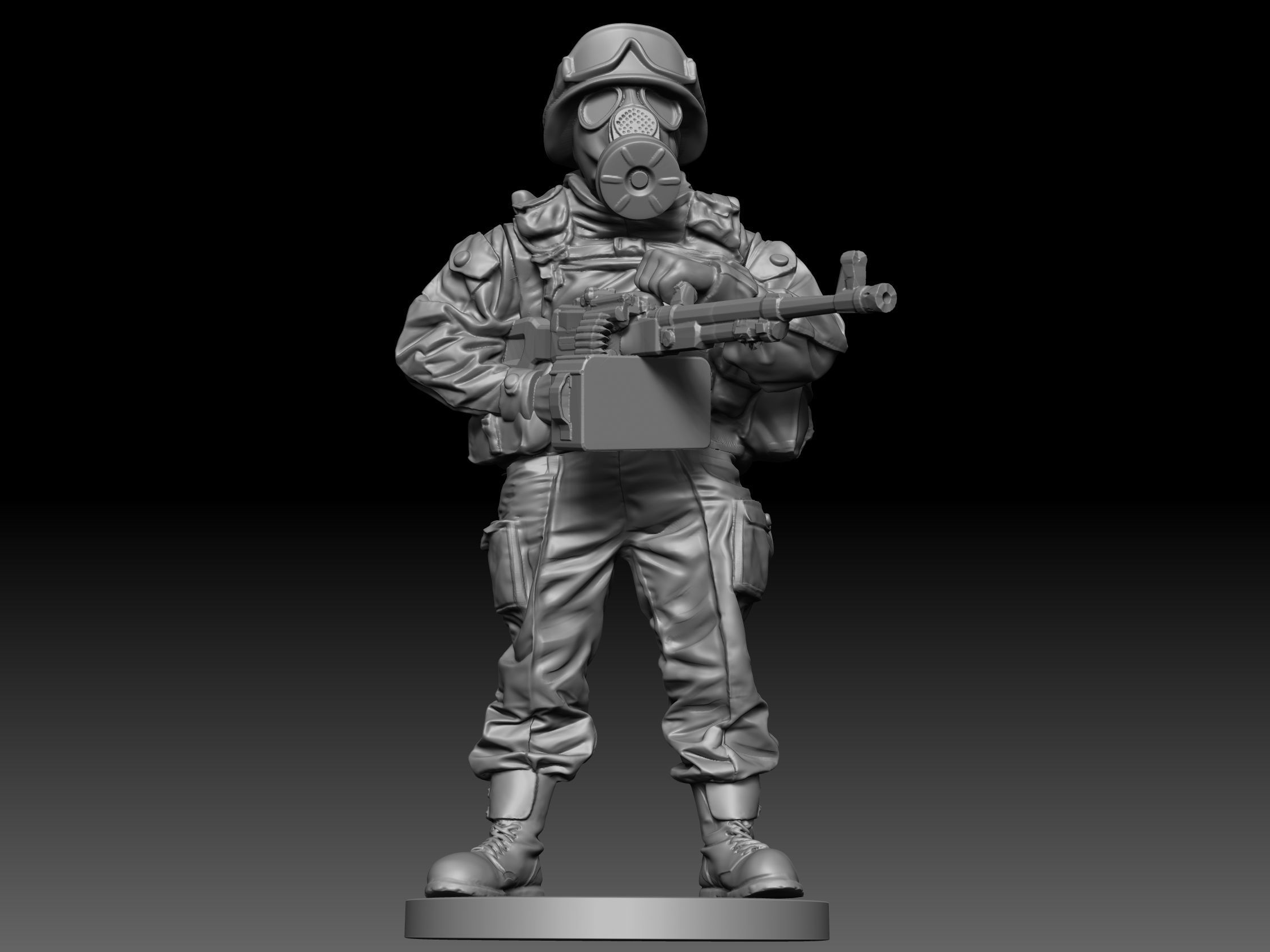 Soldier 28mm scale 3D print model_9