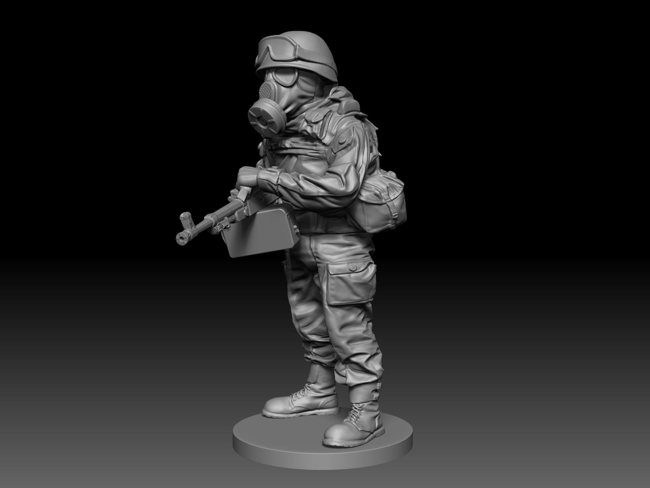 Soldier 28mm scale 3D print model_4