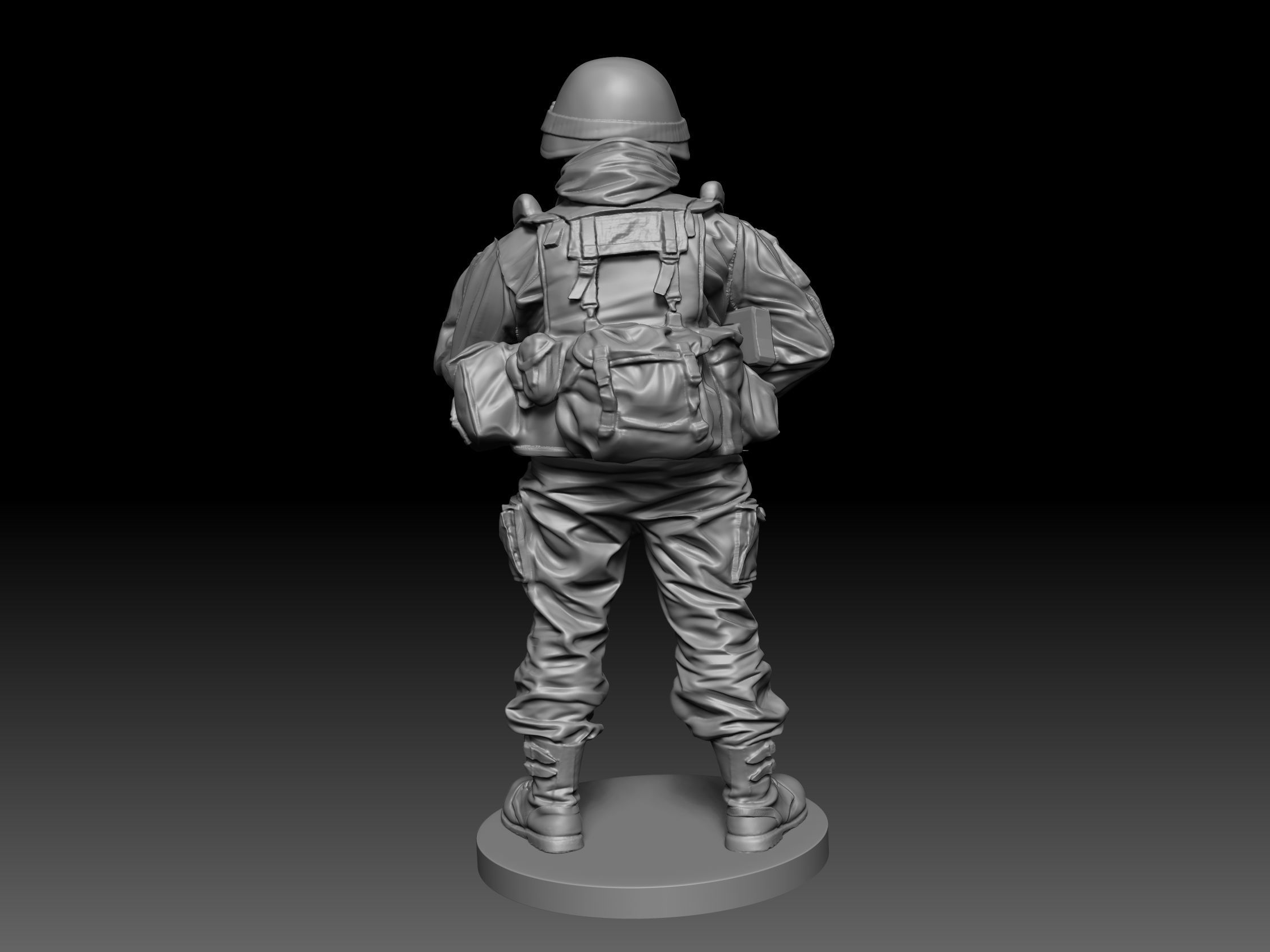 Soldier 28mm scale 3D print model_6