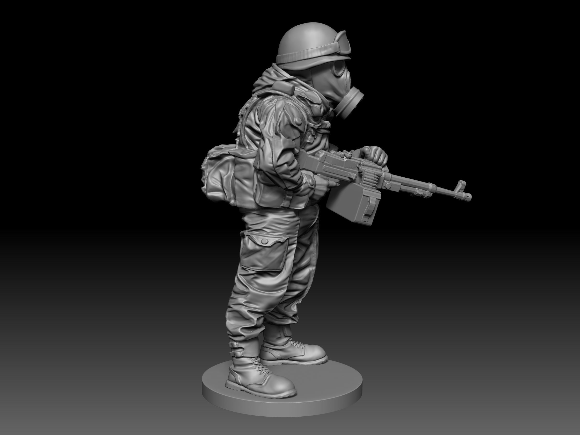 Soldier 28mm scale 3D print model_7