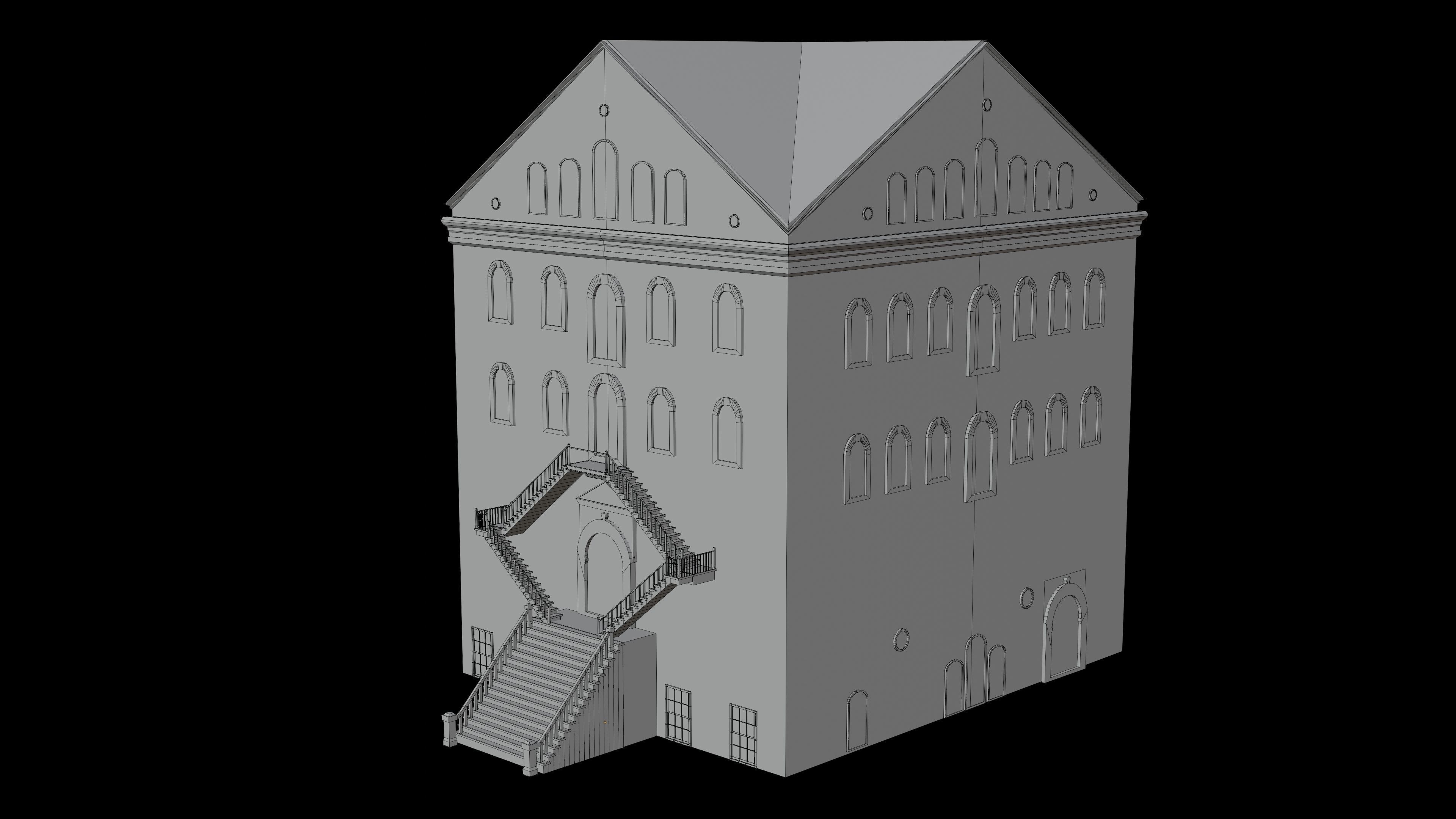 Tarsus american college Low-poly 3D model_2