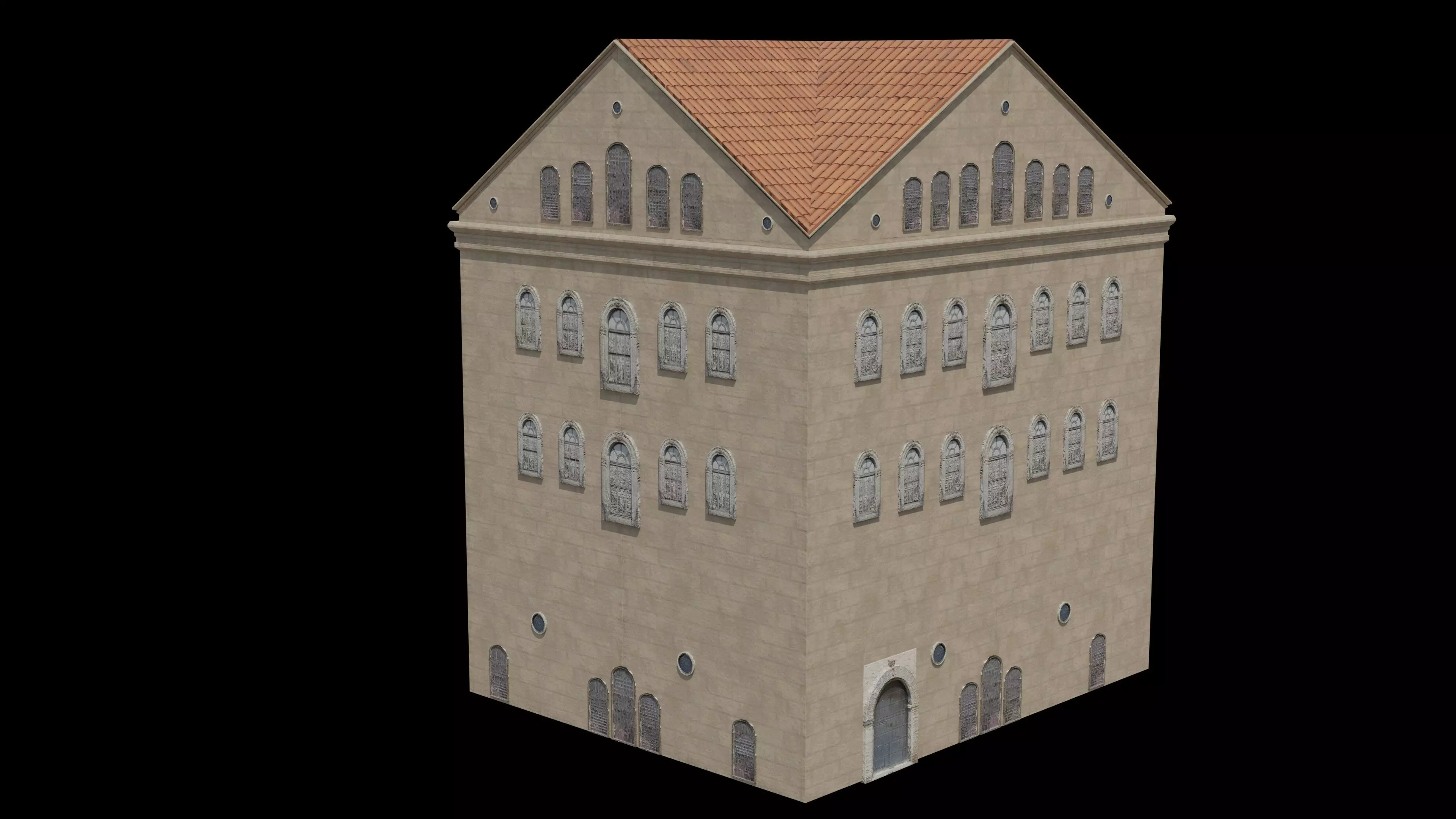 Tarsus american college Low-poly 3D model_0