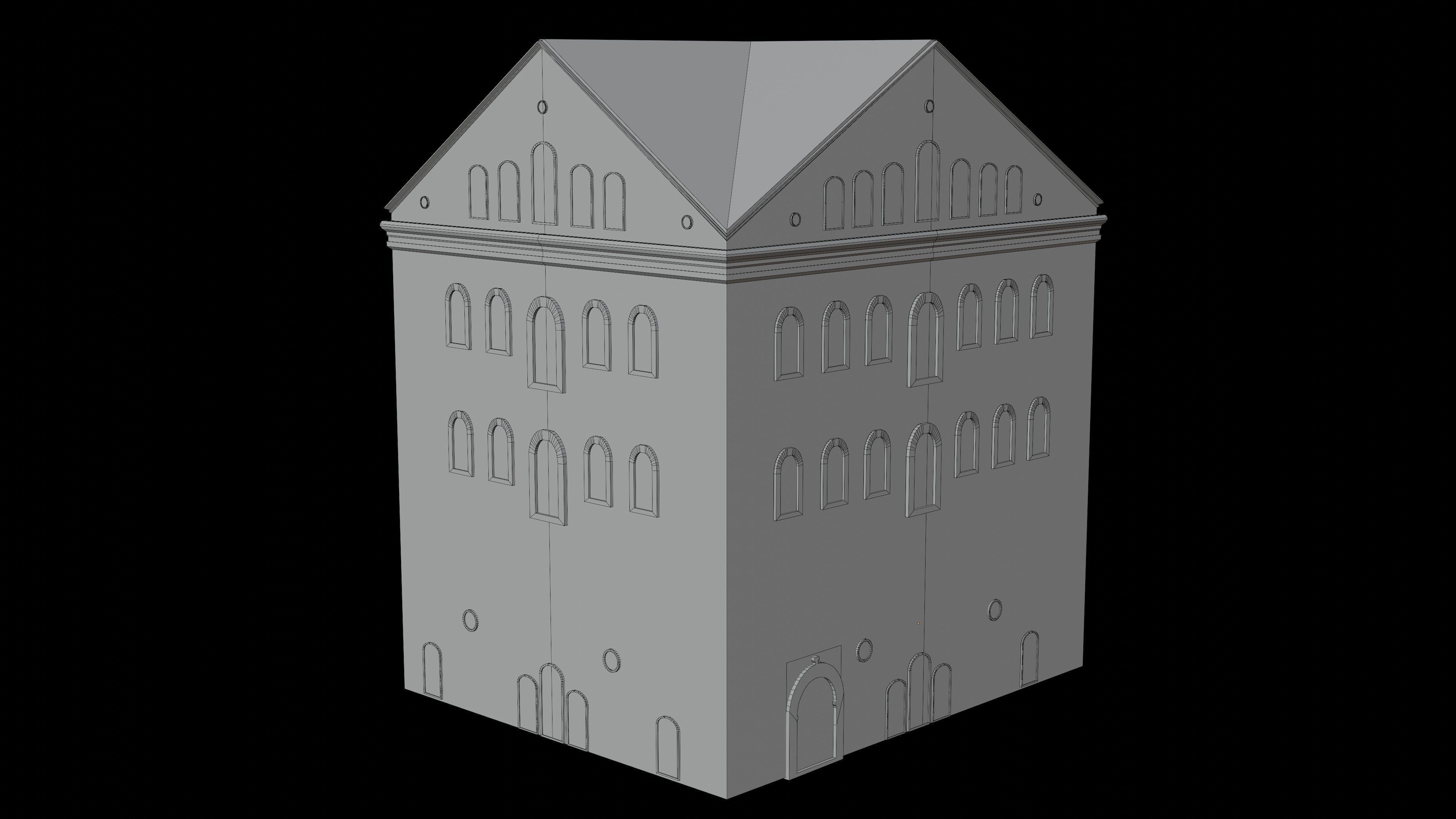 Tarsus american college Low-poly 3D model_3