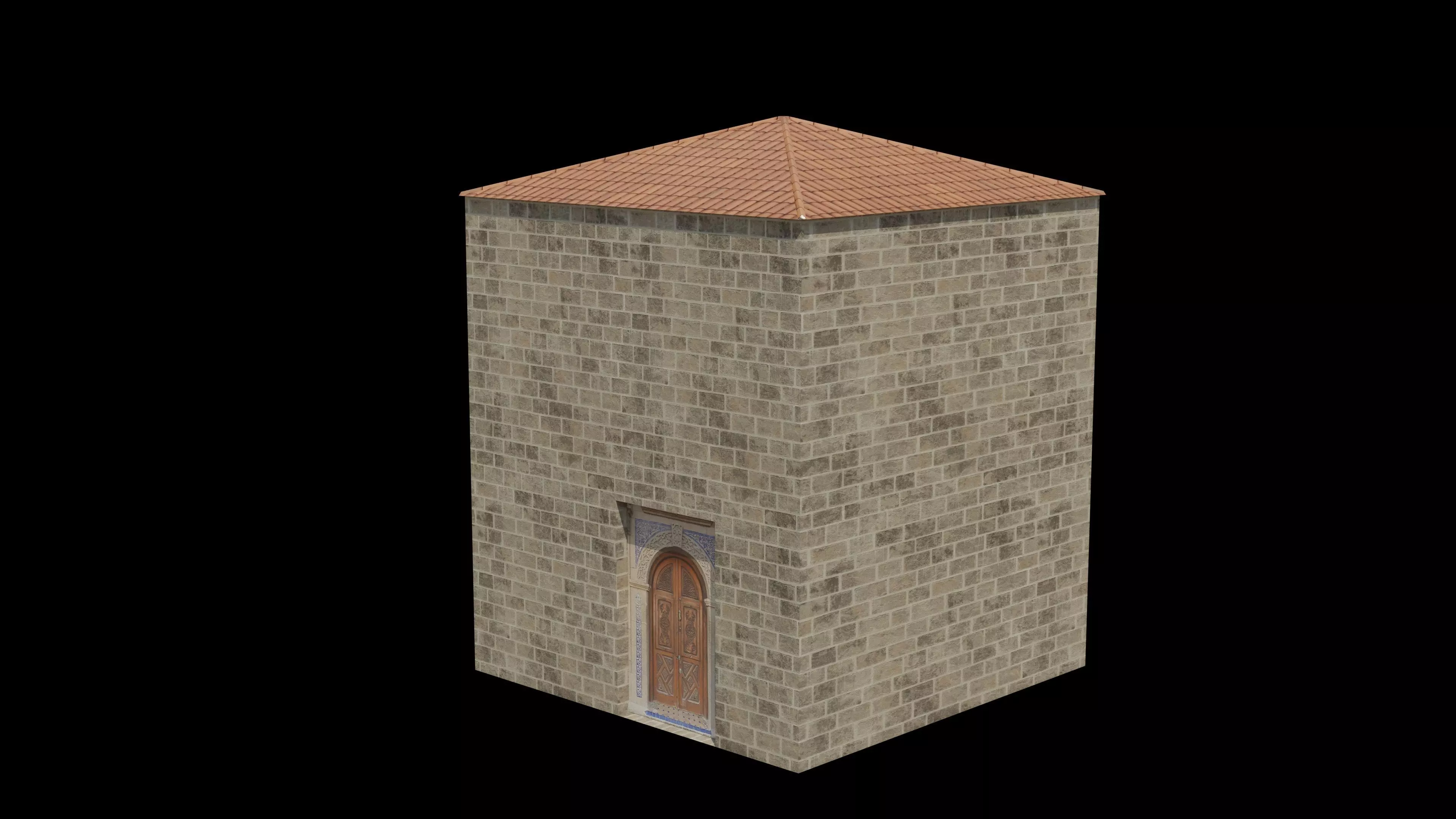 tarsus mencek baba turbesi Low-poly 3D model_0