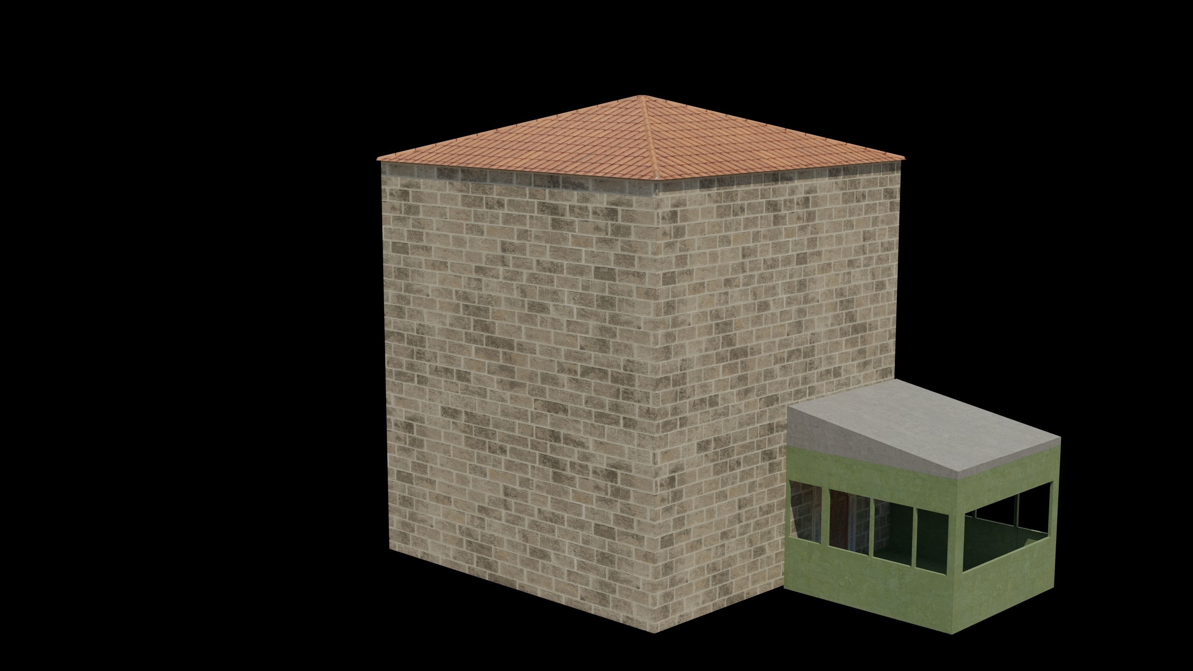 tarsus mencek baba turbesi Low-poly 3D model_2