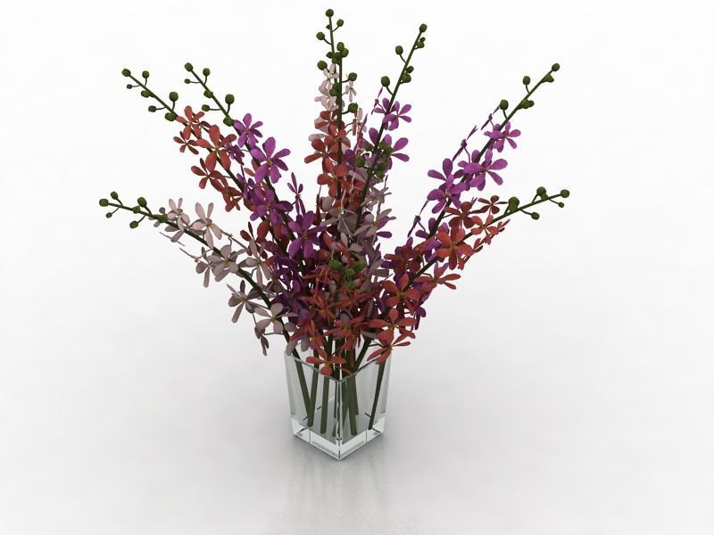 Vase with Flower 3D model_8