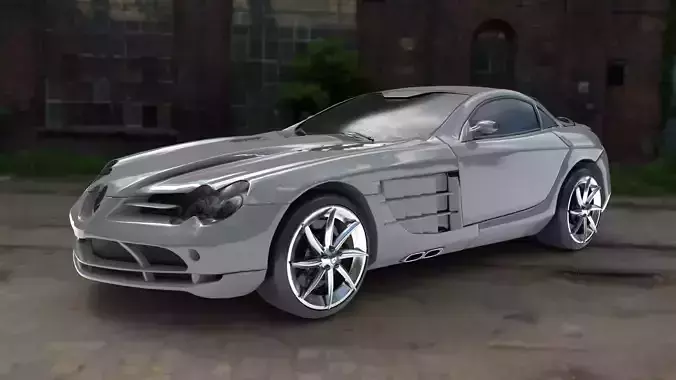 Mercedes Benz SLR MClaren Low-poly 3D model
