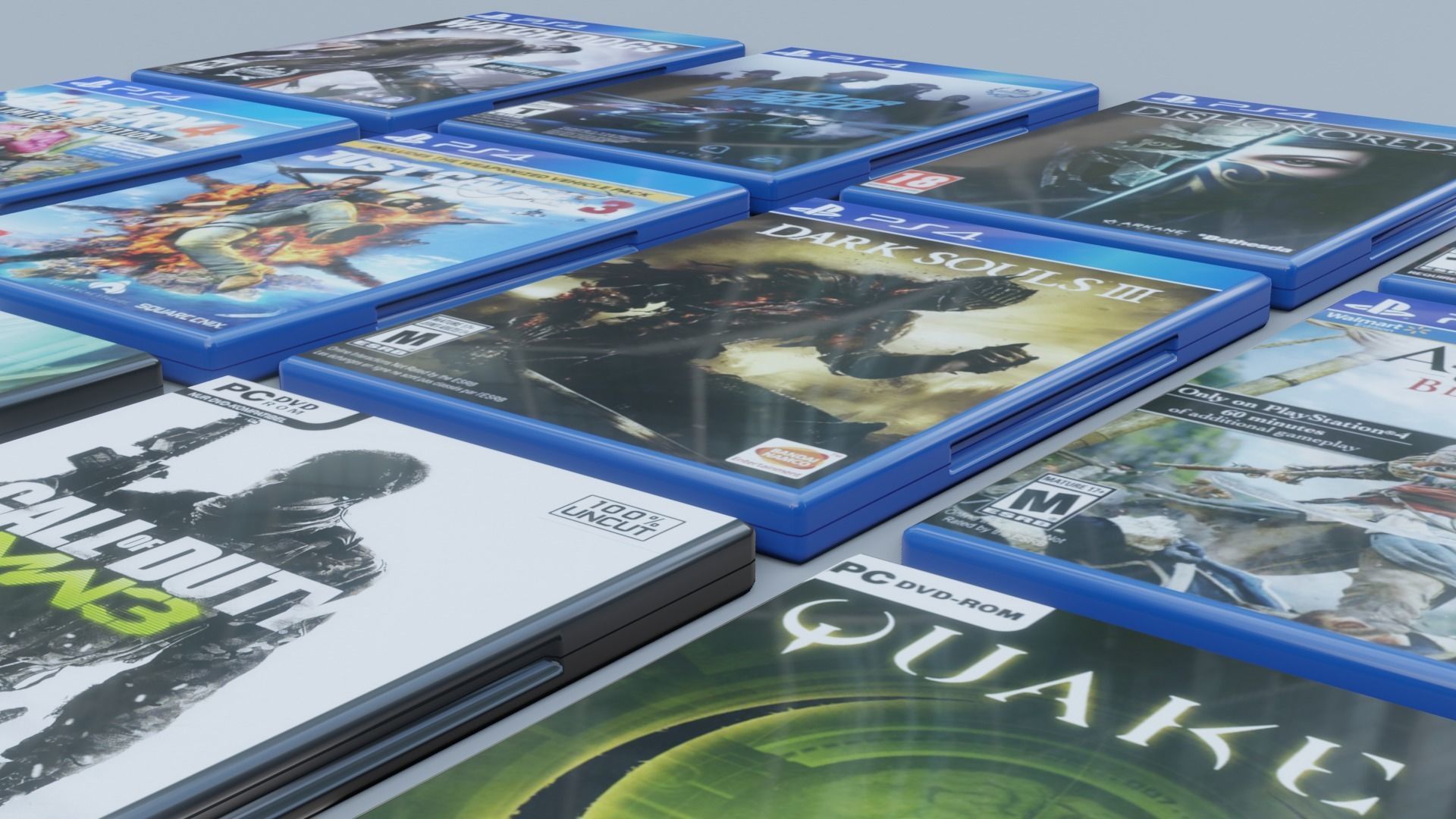 Vol2 DVD Pack of 20 PC PS4 Popular Games Low-poly 3D model_1