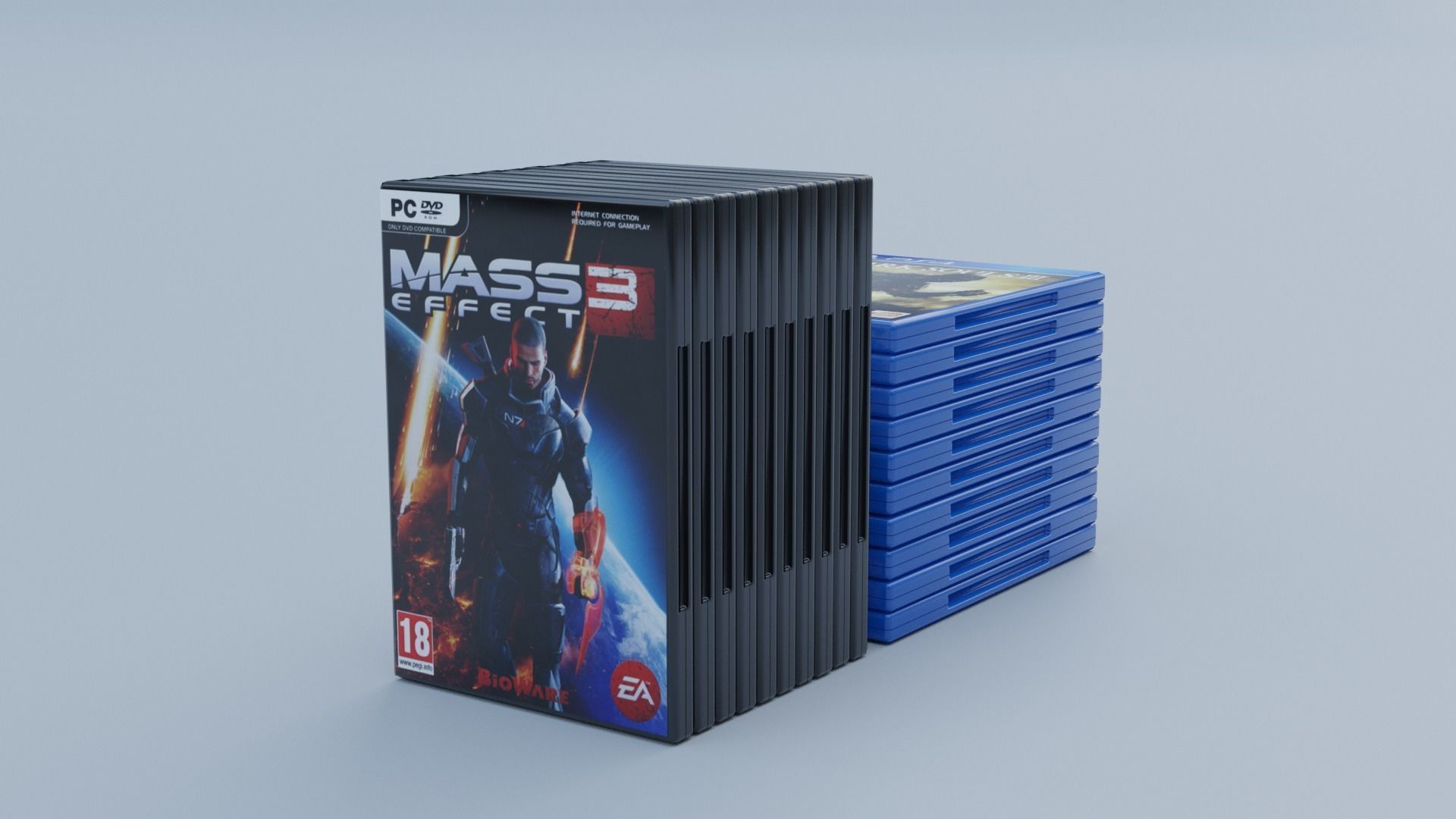 Vol2 DVD Pack of 20 PC PS4 Popular Games Low-poly 3D model_4