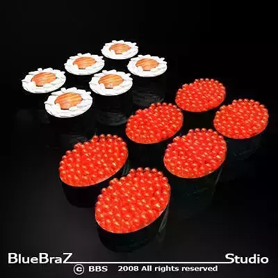 norimaki sushi 3D model