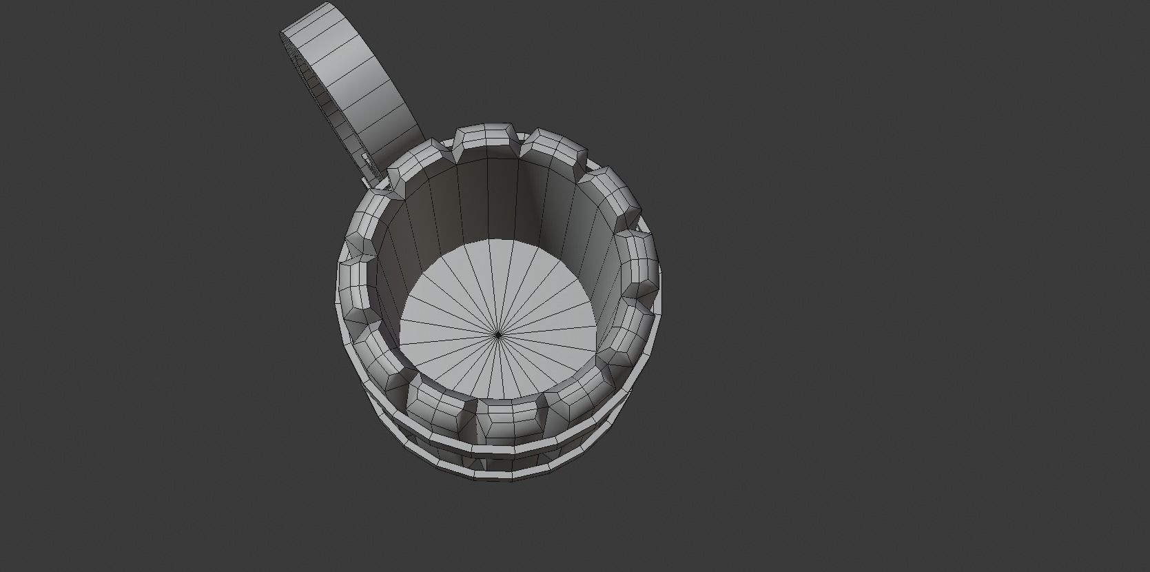 Medieval Beer Mug Low-poly 3D model_7