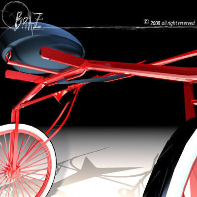 Racing sulky 3D model_4