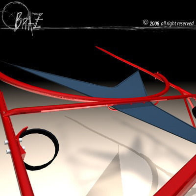 Racing sulky 3D model_3