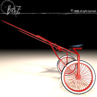 Racing sulky 3D model_11