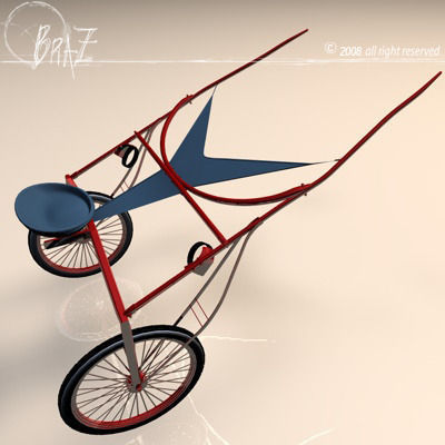 Racing sulky 3D model_10