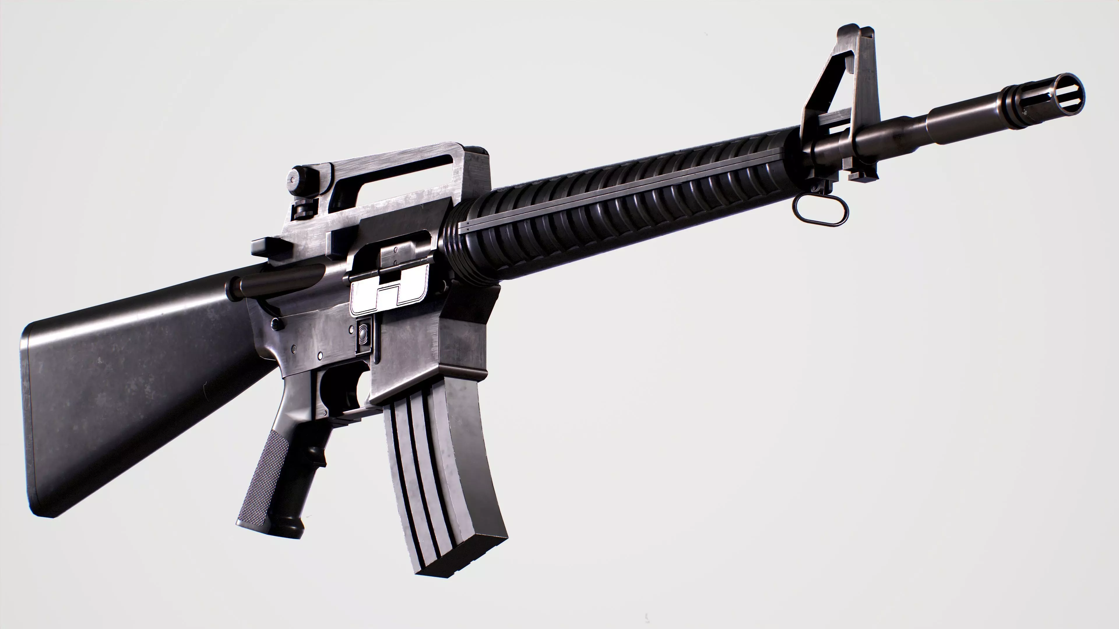 Lowpoly - M16A2 ar rifle Low-poly 3D model_0