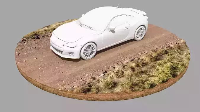 Dirt Road Vehicle Plinth 3D model