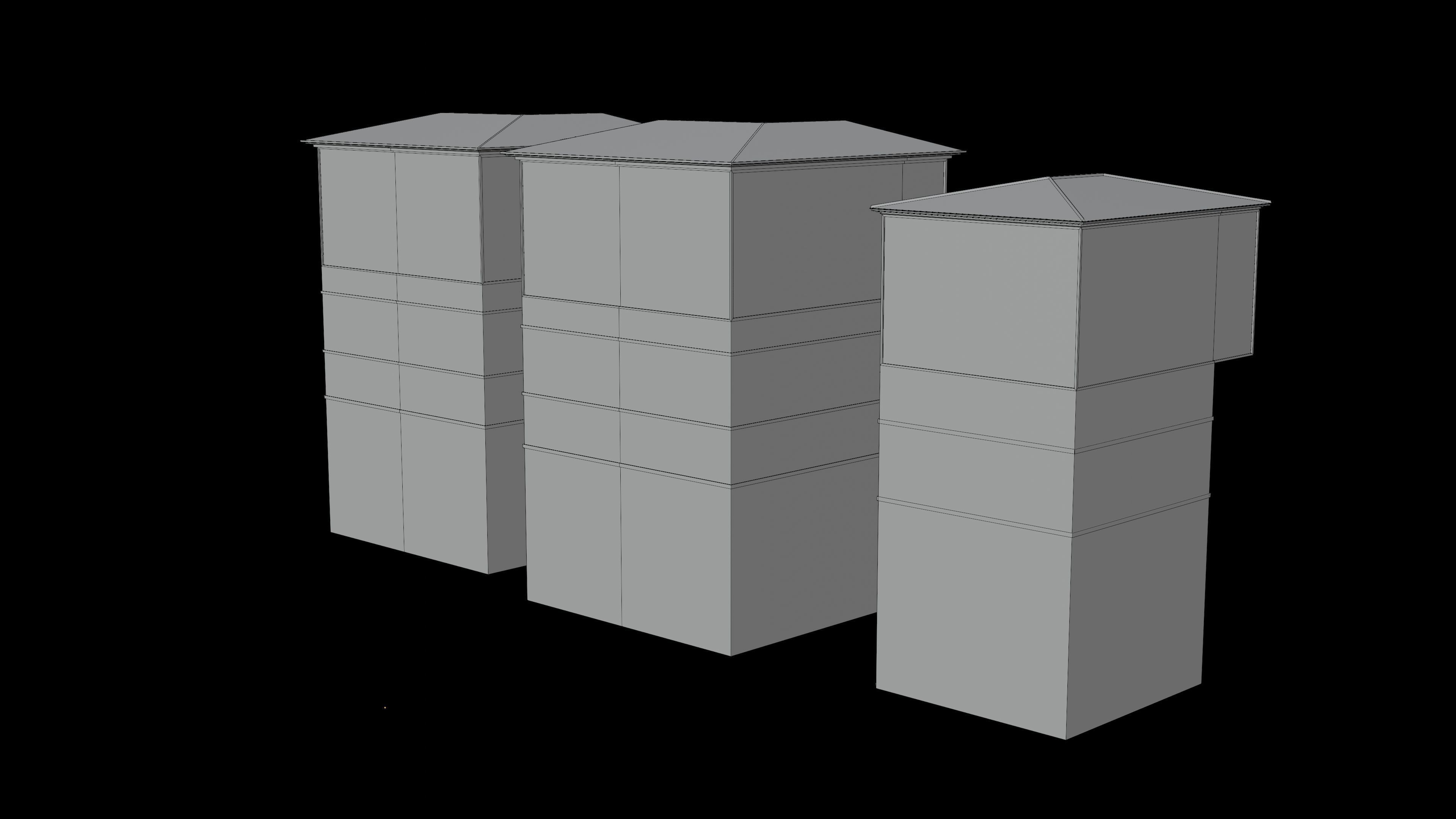 Tarsus evleri Low-poly 3D model_3