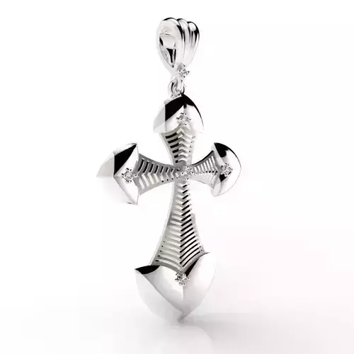 Modern Crucifix Pendant Senses