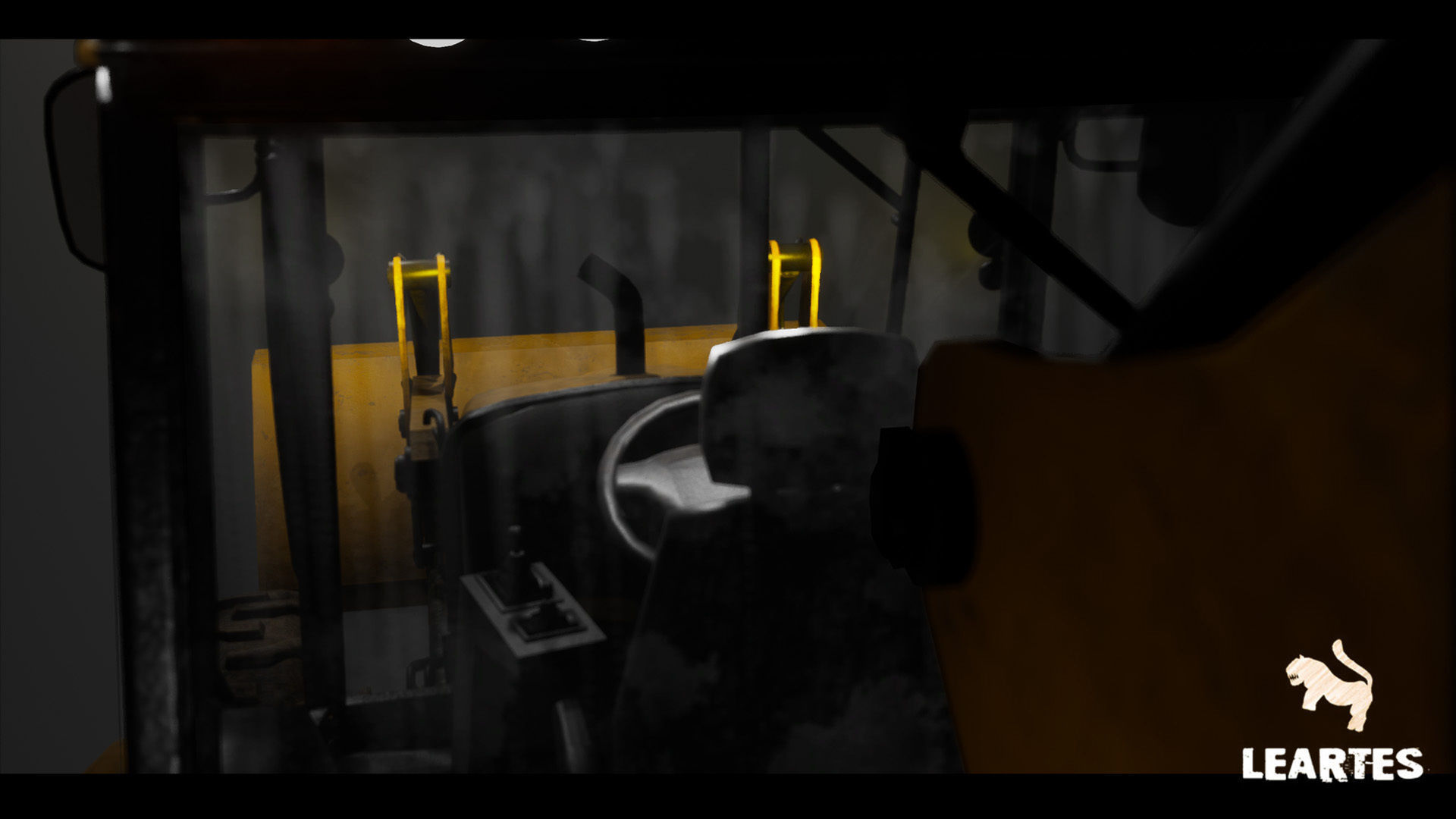 Driveable Animated Excavator Dozer with Material Variations Low-poly 3D model_20