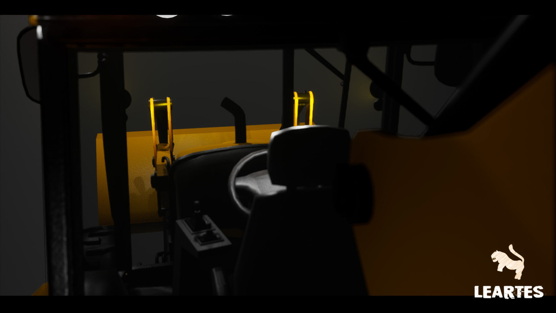 Driveable Animated Excavator Dozer with Material Variations Low-poly 3D model_2