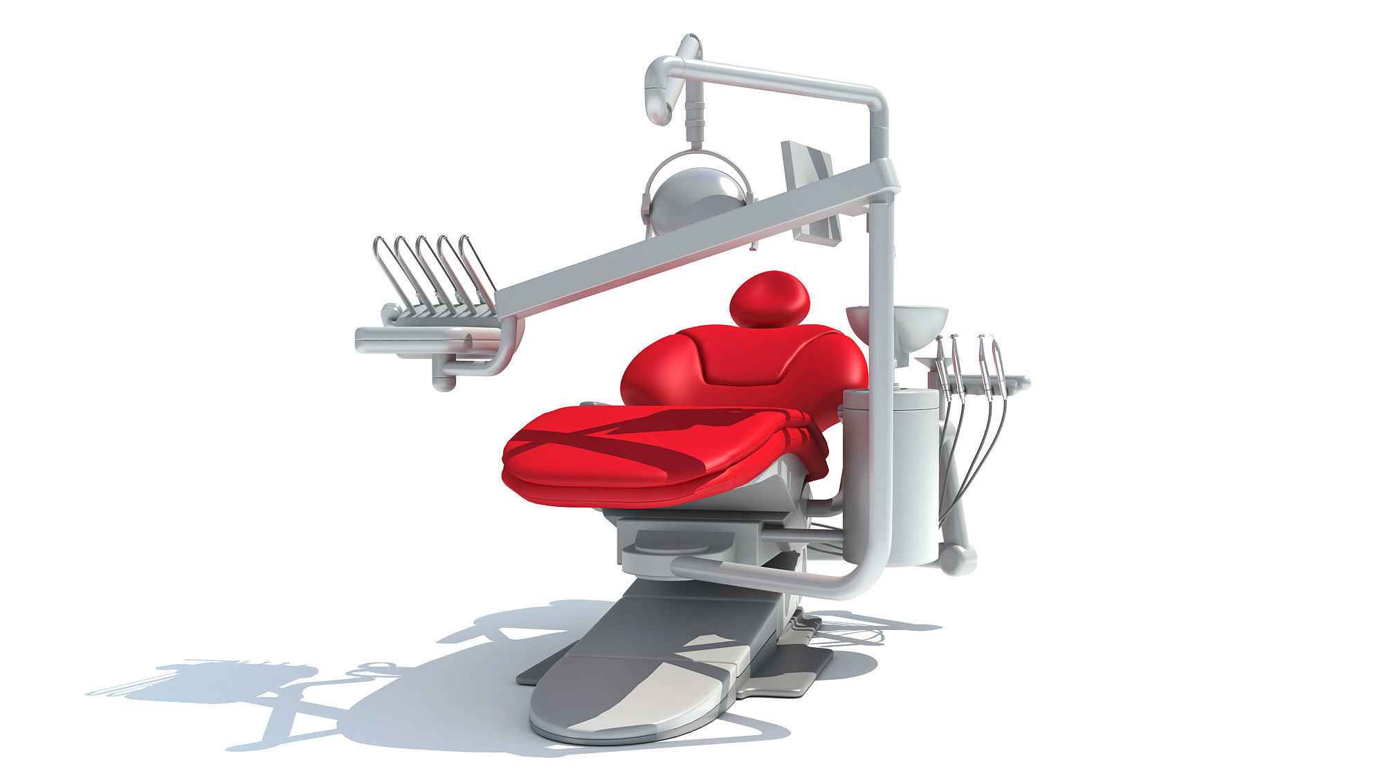 Dental Treatment Station with Chair 3D model_4