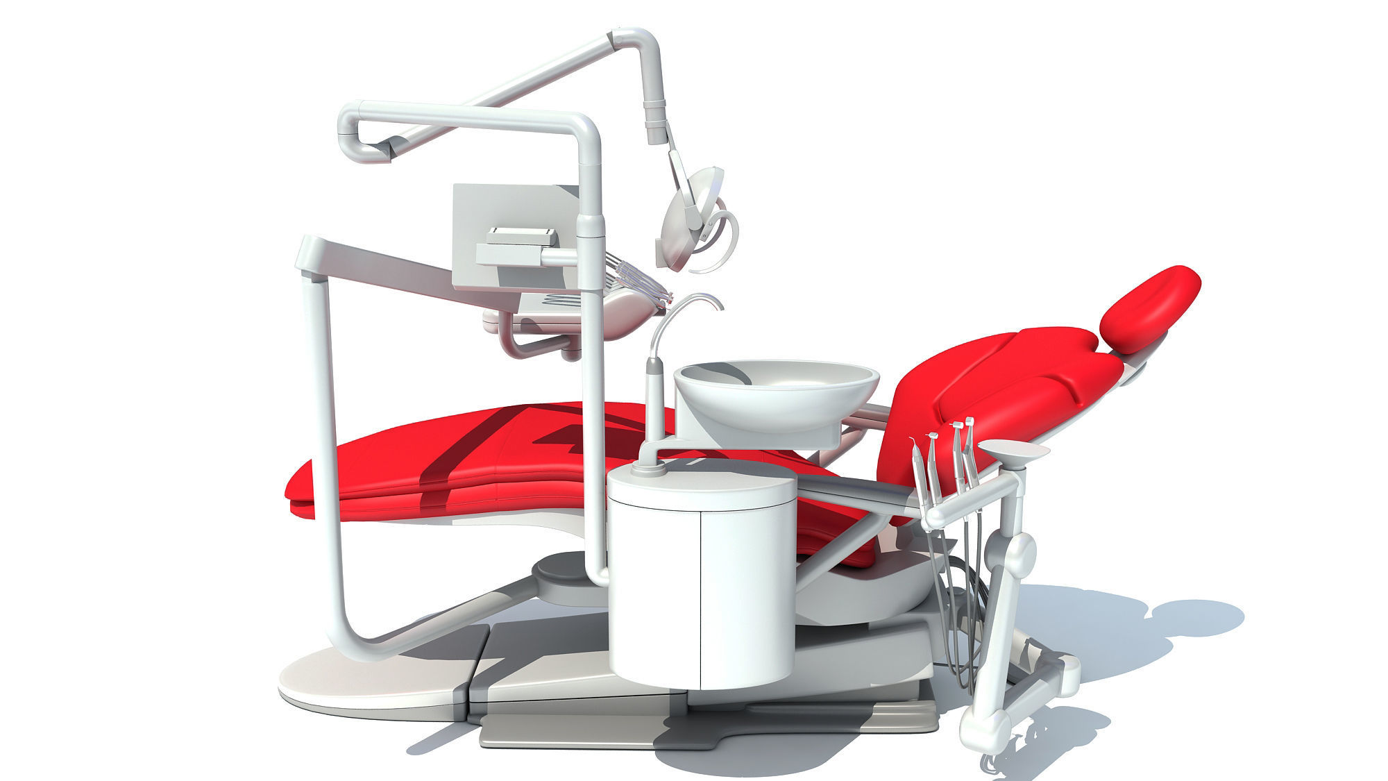 Dental Treatment Station with Chair 3D model_6