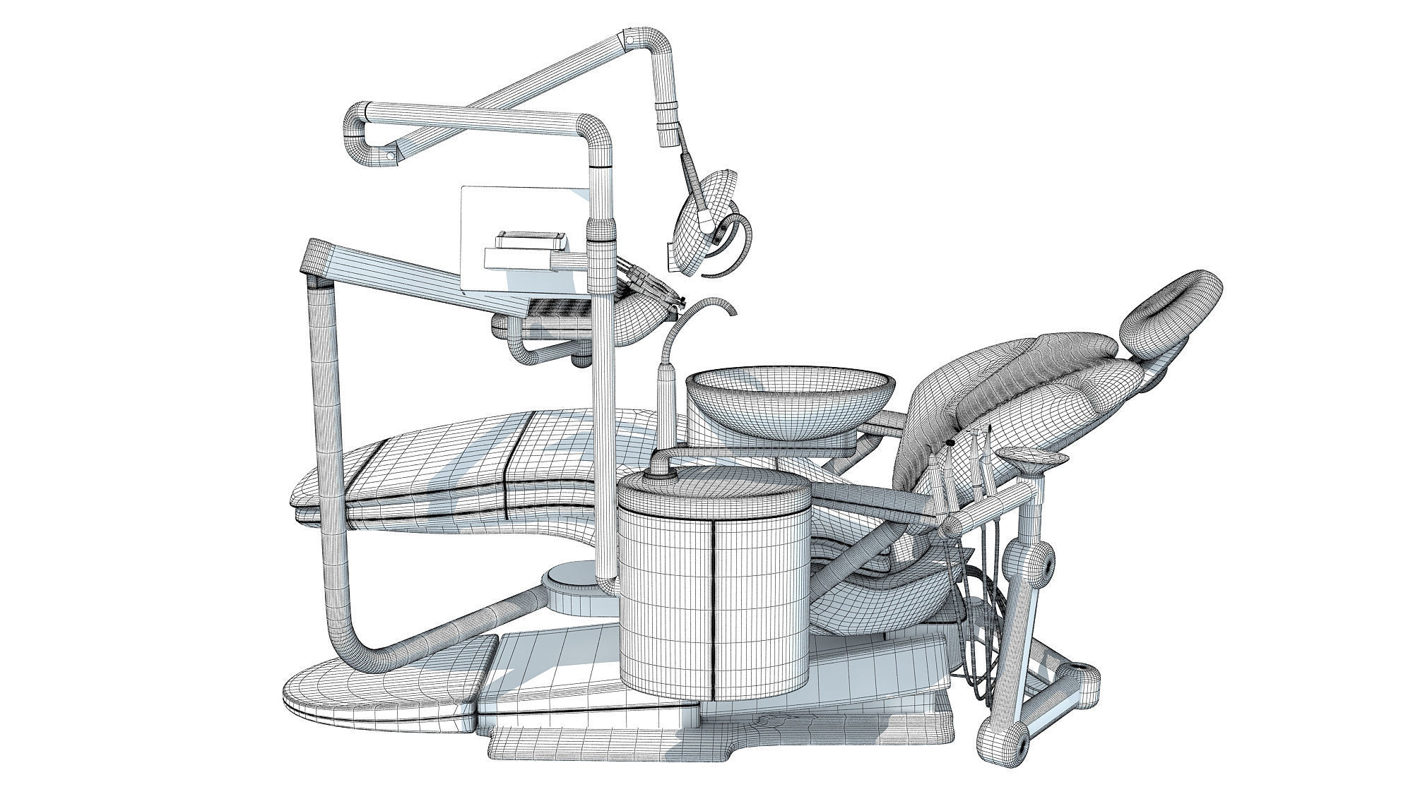 Dental Treatment Station with Chair 3D model_15