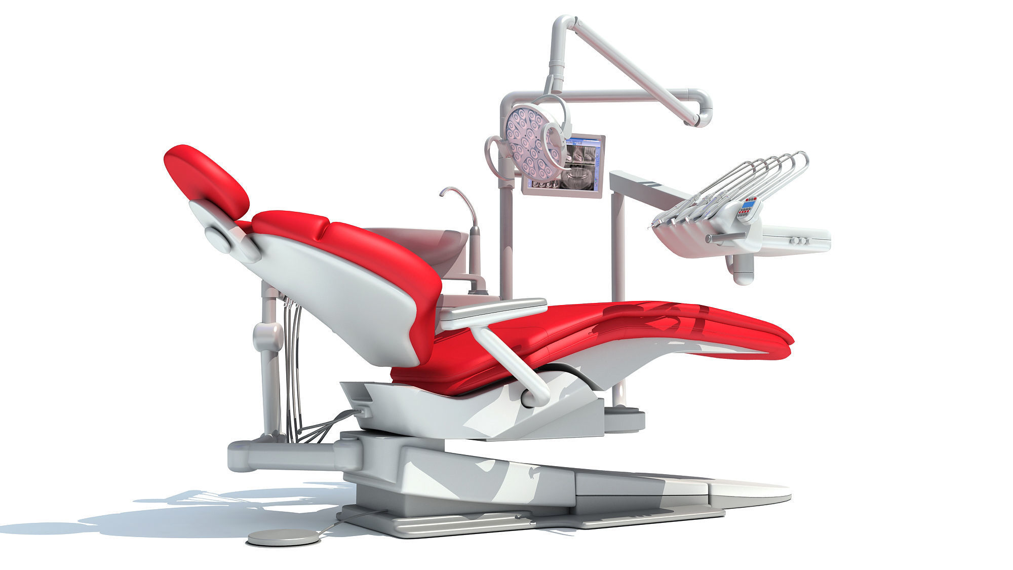 Dental Treatment Station with Chair 3D model_10